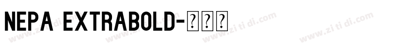 NEPA ExtraBold字体转换